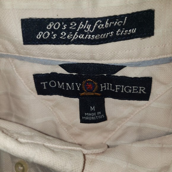 TOMMY HILFIGER Light Pink Button Down Shirt Size Medium - Picture 7 of 11